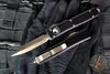 Microtech Ultratech OTF Knife- Double Edge- Black Handle- Bronzed Blade and Hardware 122-13
