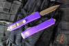 Microtech Ultratech OTF Knife- Double Edge- Purple Handle- Bronzed Blade 122-13 PU