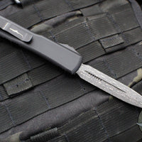Microtech Ultratech OTF Knife- Double Edge- Carbon Fiber Top- Damascus Blade 122-16 CFS SN449