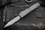 Microtech Ultratech OTF Knife- Double Edge- Carbon Fiber Top- Damascus Blade 122-16 CFS SN611