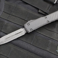 Microtech Ultratech OTF Knife- Double Edge- Carbon Fiber Top- Damascus Blade 122-16 CFS SN748