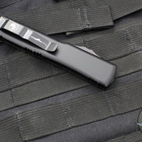 Microtech Ultratech OTF Knife- Double Edge- Carbon Fiber Top- Damascus Blade 122-16 CFS SN748