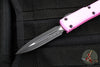 Microtech Ultratech OTF Knife- Double Edge- Blasted Barbie Pink- Black Finished Blade 122-1 BPK
