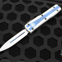 Microtech Ultratech OTF Knife- Clone Trooper- Double Edge- White Distressed Handle- White Blade 122-1 CO