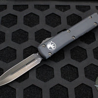 Microtech Ultratech OTF Knife-Double Edge- Tactical- Black Handle- Black DLC Blade 122-1 DLCT