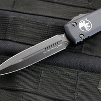 Microtech Ultratech OTF Knife-Double Edge- Tactical- Black Handle- Black DLC Blade 122-1 DLCT 2020