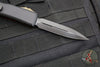 Microtech Ultratech OTF Knife-Double Edge- Ultem Clear Top And Black Bottom Handle- Black DLC Magnacut Blade 122-1 DLCTULS