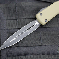 Microtech Ultratech OTF Knife- Double Edge- OD Green G-10 Handle-  Black Blade 122-1 GTODS