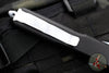 Microtech Steamboat Willie Ultratech OTF Knife- Double Edge- Black Handle- White Washed Blade 122-1 SB