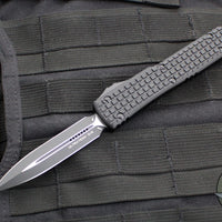 Microtech Ultratech OTF Knife- Double Edge- Tactical- Black G-10 Frag Handle-Black Plain Edge Blade 122-1 TFRGTBKS