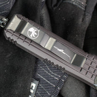 Microtech Ultratech OTF- Delta- Frag- 2021 Shadow Edition- Double Edge- Black Handle- Black DLC Blade And HW- Nickel Boron Internals 122-1UT-DS SN107 2021