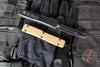 Microtech Ultratech OTF Knife- Double Edge- Frag Pattern Tan G-10 Top- Black Plain Edge Blade 122-1 FRGTTAS