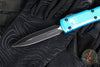 Microtech Ultratech OTF Knife- Double Edge- Turquoise Handle- Black Blade 122-1 TQ