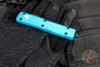 Microtech Ultratech OTF Knife- Double Edge- Turquoise Handle- Black Blade 122-1 TQ
