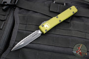 Microtech Ultratech OTF Knife- Double Edge- OD Green Handle- Black Full Serrated Blade 122-3 OD