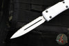Microtech Stormtrooper Ultratech OTF Knife- Double Edge- White Logo Etched Handle- White Full Serrated Blade 122-3 STD SN067