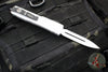 Microtech Stormtrooper Ultratech OTF Knife- Double Edge- White Logo Etched Handle- White Full Serrated Blade 122-3 STD SN067