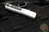 Microtech Stormtrooper Ultratech OTF Knife- Double Edge- White Logo Etched Handle- White Full Serrated Blade 122-3 STD SN067