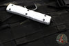 Microtech Stormtrooper Ultratech OTF Knife- Double Edge- White Logo Etched Handle- White Full Serrated Blade 122-3 STD SN067