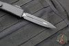Microtech Ultratech OTF Knife- Double Edge- Tactical- Black G-10 Frag Handle-Black Full Serrated Edge Blade 122-3 TFRGTBKS