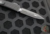 Microtech Ultratech OTF Knife- Double Edge- Tactical- Black Frag Handle-Black Full Serrated Edge Blade 122-3 TFRS