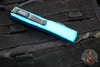 Microtech Ultratech OTF Knife- Double Edge- Turquoise Handle- Black Full Serrated Blade 122-3 TQ