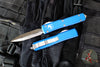 Microtech Ultratech OTF Knife- Double Edge- Blue With Satin Blade 122-4 BL