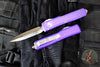 Microtech Ultratech OTF Knife- Double Edge- Purple Handle- Satin Blade 122-4 PU