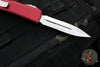 Microtech Ultratech OTF Knife- Double Edge- Merlot Red Handle- Satin Part Serrated Blade 122-5 MR