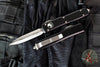 Microtech Ultratech OTF Knife- Black Handle- Satin Full Serrated Blade 122-6