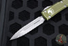 Microtech Ultratech OTF Knife- Double Edge- Distressed OD Green Handle- Apocalyptic Double Full Serrated Blade 122-D12 DOD