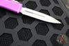 Microtech Ultratech OTF Knife- Double Edge- Distressed Violet Handle- Apocalyptic Double Full Serrated Blade 122-D12 DVI