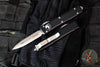 Microtech Ultratech OTF Knife- Double Edge- Black Handle- Apocalyptic Double Full Serrated Blade 122-D12 AP