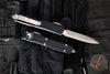 Microtech Ultratech OTF Knife- Double Edge- Black Handle- Apocalyptic Double Full Serrated Blade 122-D12 AP