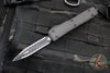 Microtech Ultratech OTF Knife- Double Edge- Tactical- Carbon Fiber Top Handle- Black Double Full Serrated Blade 122-D3 CFT V3