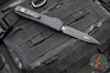 Microtech Ultratech OTF Knife- Double Edge- Tactical- Carbon Fiber Top Handle- Black Double Full Serrated Blade 122-D3 CFT V3