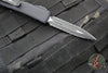 Microtech Ultratech OTF Knife- Double Edge- Tactical- Carbon Fiber Top Handle- Black Double Full Serrated Blade 122-D3 CFT V3