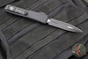 Microtech Ultratech OTF Knife- Double Edge- Tactical- Carbon Fiber Top Handle- Black Double Full Serrated Blade 122-D3 CFT V4