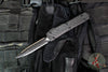 Microtech Ultratech OTF Knife- Double Edge- Tactical- Carbon Fiber Top Handle- Black Double Full Serrated Blade 122-D3 CFT