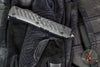 Microtech Ultratech OTF Knife- Double Edge- Tactical- Carbon Fiber Top Handle- Black Double Full Serrated Blade 122-D3 CFT