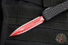 Microtech Sith Lord Ultratech OTF Knife- Double Edge- Black Tri-Grip Handle- Red Double Full Serrated Blade 122-D3 SL