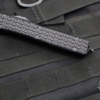 Microtech Sith Lord Ultratech OTF Knife- Double Edge- Black Tri-Grip Handle- Red Double Full Serrated Blade 122-D3 SL