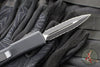 Microtech Ultratech OTF Knife- Double Edge- Tactical- Black Handle- Black Double Full Serrated Blade 122-D3 T