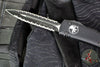 Microtech Ultratech OTF Knife- Double Edge- Tactical- Black Handle- Black Double Full Serrated Blade 122-D3 T 2020