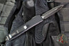 Microtech Ultratech OTF Knife- Double Edge- Tactical- Black Handle- Black Double Full Serrated Blade 122-D3 T 2020