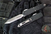 Microtech Ultratech OTF Knife- GEN IV- Topographic Series- Spartan Edge- Black Finished Handle- Stonewash Finished Plain Edge Blade 12234TP-10 S