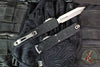 Microtech Ultratech OTF Knife- GEN IV- Topographic Series- Spartan Edge- Black Finished Handle- Stonewash Finished Plain Edge Blade 12234TP-10 S