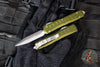 Microtech Ultratech II- Stepped Chassis- OTF Knife- Double Edge- OD Green With Stonewash Plain Edge Blade 122II-10 ODS