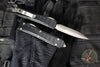 Microtech Ultratech II- Stepped Chassis- Black Double Edge OTF Knife Stonewash Plain Edge Blade 122II-10 S