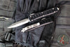 Microtech Ultratech II- Stepped Chassis- Black Double Edge OTF Knife Stonewash Full Serrated Blade 122II-12 S